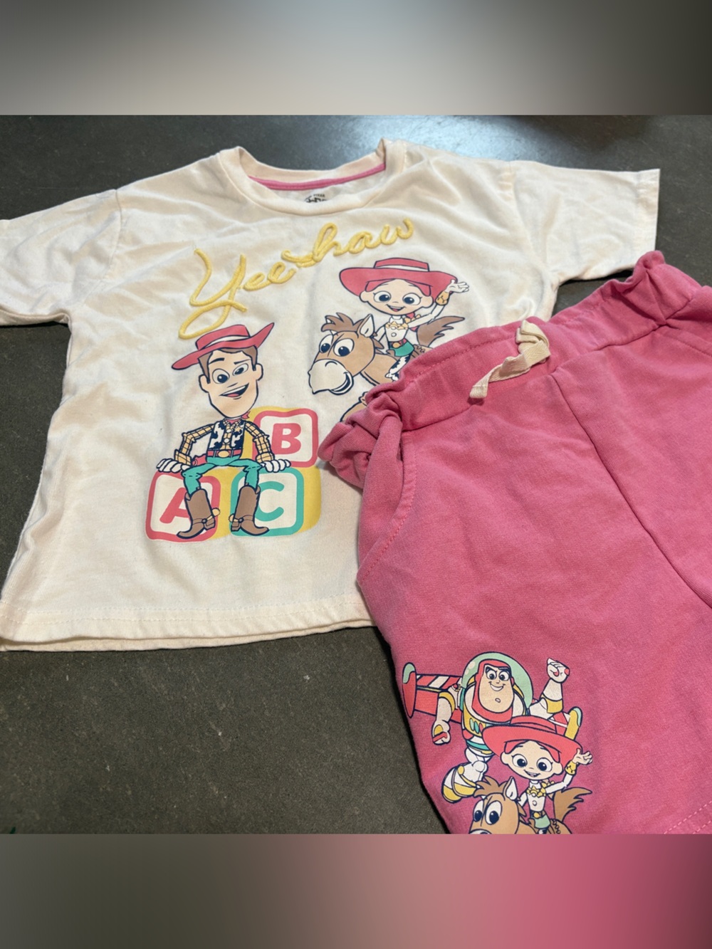Disney Pixar TOY STORY Graphic Tee and Shorts Set - Yeehaw Playtime size 6